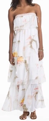 Vestido maxi novo com etiquetas White House Black Market floral sem alças tamanho M varejo $170 - Imagem 1 de 4