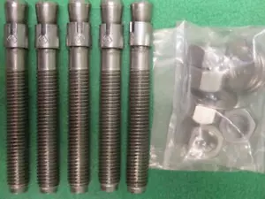 5pz MKT 5/8" x 5" SUP-R-STUD CALCESTRUZZO INOX ESPANSIONE CUNEO ANCORAGGIO PERNO BULLONE - Foto 1 di 1