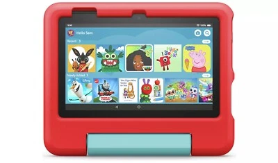 Fire 7 Kids tablet | 7" display, ages 3–7, 16 GB, Red - Image 1 of 3