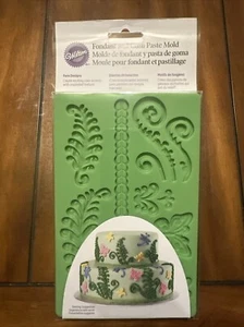 Wilton Leaves Butterflies Scrolls Fondant Gum Paste Silicone Mold new - Picture 1 of 8