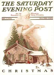 Saturday Evening Post December 6, 1924 Norman Rockwell Cover Art Print Christmas - Picture 1 of 2