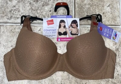 NWT Womens Suntan Brown Hanes Comfort Flex Underwired Bra Size Medium - Image 1 of 4