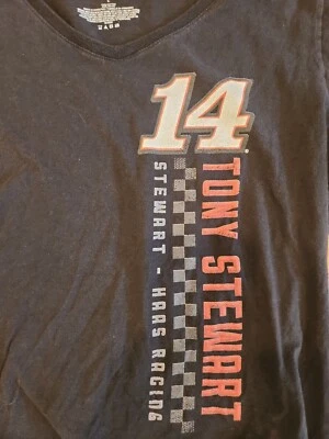 Nascar Fanatics Authentic #14 Tony Stewart Haas Racing Womens T Shirt Size Large - Image 1 of 4