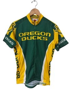 Oregon Ducks Cycling Jersey Mens Small Green 3/4 Zip World Jerseys Adrenaline - Picture 1 of 3