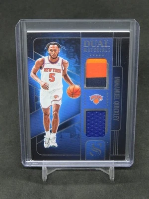 2024-25 PANINI SILHOUETTE IMMANUEL QUICKLEY GAME USED DUAL MATERIALS PATCH SL2 - Image 1 of 2