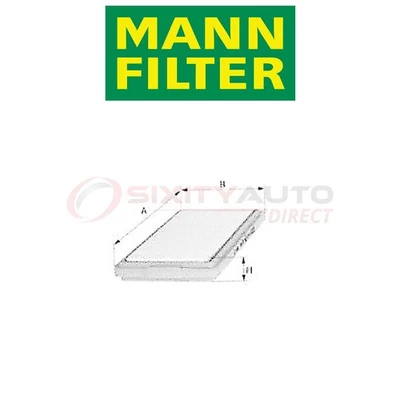MANN FILTER Cabin Air Filter for 1999-2005 Volkswagen Jetta 1.8L 1.9L 2.0L ma Foto 1 de 4