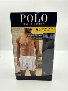 Boxer Polo Ralph Lauren NCWBP5 vestibilità classica tessuto cotone - confezione da 5 Medium - Foto 1 di 3