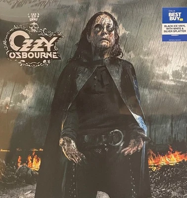 OZZY OSBOURNE - BLACK RAIN - 2-LP BLACK ICE W/ WHITE & SILVER SPLATTER - NEW! - Image 1 of 4