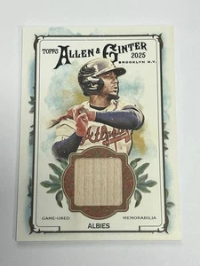 Ozzie Albies 2025 Topps Allen & Ginter Full Size Bat Relic #AGR-OA Braves KG - Picture 1 of 2