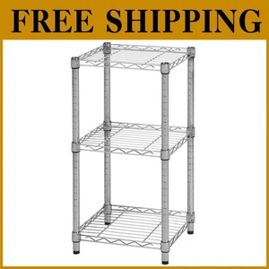 Verstellbares 3-stufiges Aufbewahrungsregal aus Chrom - 200 Pfund Regalkapazität - Bild 1 von 7