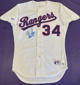 Authentic Nolan Ryan #34 Signed Texas Rangers 1990 Team Issued Jersey JSA LOA - Picture 1 of 6