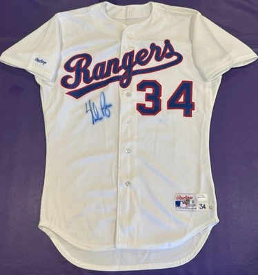 Authentic Nolan Ryan #34 Signed Texas Rangers 1990 Team Issued Jersey JSA LOA - Image 1 of 4