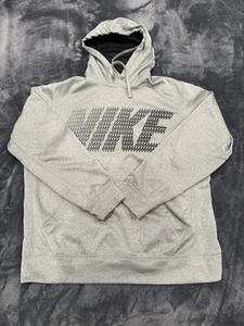 Nike Pullover grau Therma Fit Swoosh Pulli Hoodie Sweatshirt Herren Größe L - Bild 1 von 12