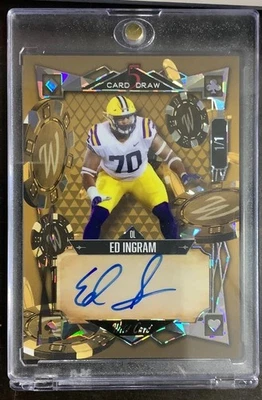 2022 Wild Card Draw Auto #1/1 Ed Ingram Minnesota Vikings 🍀 - Image 1 of 2
