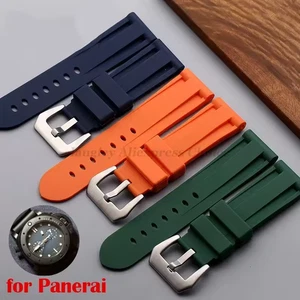 Premium Silicone Waterproof Watch Band Curved End Rubber Strap 20/22/24/26mm - Picture 1 of 20