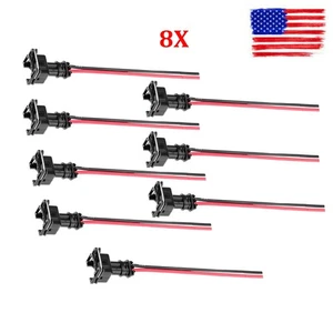 8 x Fuel Injector Connector Wiring Plugs Clips For EV1 OBD1 Pigtail Cut & Splice - Bild 1 von 16
