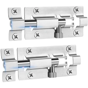 2 Pack Slide Lock 3 Inch Barrel Bolt Latch Premium Door Bolt Lock Stainless S... - Picture 1 of 6
