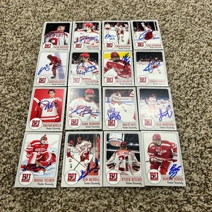 Juego de tarjetas coleccionables autografiadas del equipo de hockey de la Universidad de Boston 2025-26 - Imagen 1 de 6