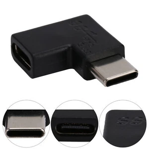 90 Grad Typ C Buchse auf Stecker Adapter 10Gbps Schnellladung USB 3.2 Stecker - Bild 1 von 12