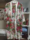 Womens Floral Polyester Cacique Robe Small