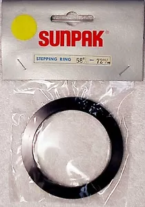 58-72mm Step up Ring | Sunpak made in Japan | Best Machining | NOS | New | $6 | - Picture 1 of 2