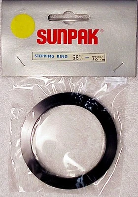58-72mm Step up Ring | Sunpak made in Japan | Best Machining | NOS | New | $6 | - Image 1 of 2