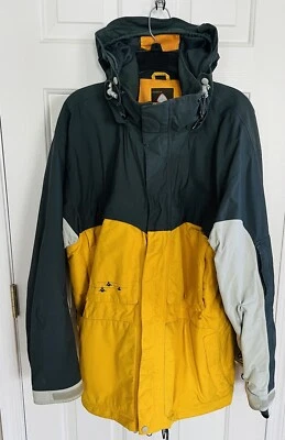 Vintage 90s BURTON Snowboard Tactic Jacket SIZE LARGE TACTICAL GRAY YELLLOW - Image 1 of 4