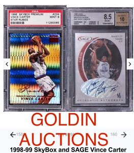 Vince Carter 1998 Skybox Star Rubies + 1/1 Masterpiece Auto At Goldin Auction