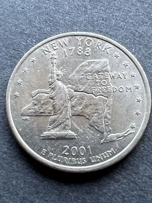2001 New York Quarter d Mark  - Image 1 of 4