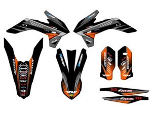 2016 250 ONLY (EARLY MODEL) SX SURGE Black Senge Graphics Kit Compatible with - Picture 1 of 10