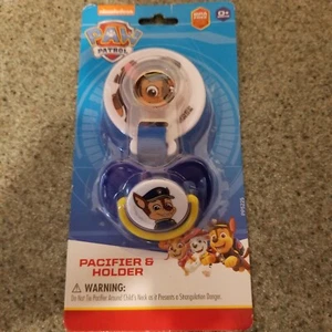 Paw Patrol CHASE Pacifier and holder - Nickelodeon - Free Shipping - Picture 1 of 1