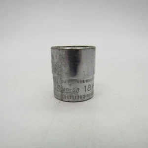Snap On 3/8" Drive 18MM 6PT Metric Shallow Chrome Socket FSM181 - Picture 1 of 4