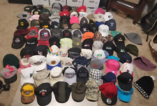 Lot of 80 Hats Caps Mens Vintage Modern Trucker Snap Back Sports
