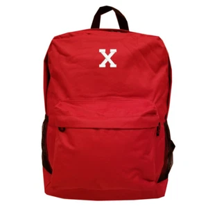 RED Backpack Bag with MALCOLM X LOGO EMBROIDERED - Picture 1 of 4