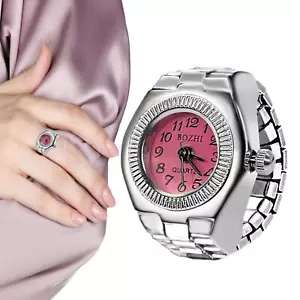 Finger Ring Watch Elastic Band Analog Watch Creative Gift For Men Women - Picture 1 of 26