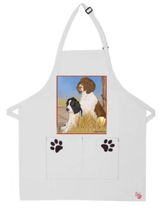 English Springer Spaniel Dog Apron Two Pocket Bib Apron with Adj Neck - Picture 1 of 1