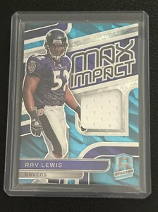RAY LEWIS 2024 Spectra Impact Patch Neon Blue #MI-RLS 4/60 - Picture 1 of 2