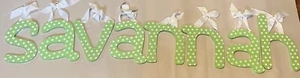 Pottery Barn Company Kinderband SAVANNE Punkt Buchstaben Wanddekor Monogramm Name - Bild 1 von 18