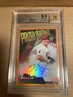 2019 Topps Finest Mike Trout Prized Performers Orange Refractor Auto /25 BGS