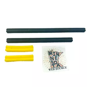 4 Aste Vintage Construx Plastic Plus Cartello (+) - by Fisher Price Ricambi - Foto 1 di 3