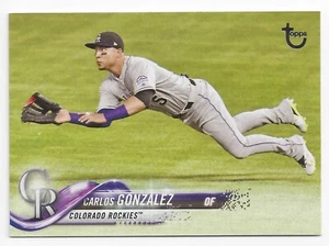 2018 Topps Serie 1 #110 Carlos González Stock Vintage Paralelo #d 10/99 - Imagen 1 de 2