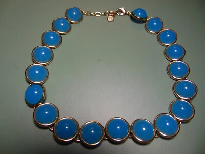 Conjunto de bisel firmado Banana Republic acrílico transparente tono dorado collar de 18" Foto 1 de 3