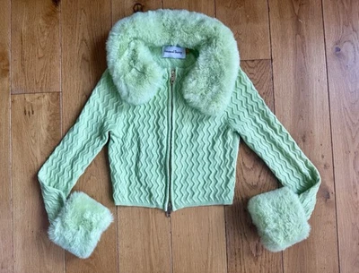 House Of Sunny 🍋‍🟩Green Island 🍏 Peggy Cardigan UK 6 Spring Easter  - Image 1 of 3