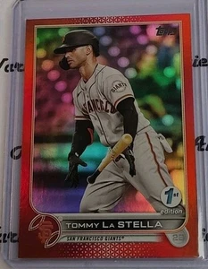 Tommy La Stella 2022 Topps 4/50 primera edición lámina roja #241 Gigantes de San Francisco - Imagen 1 de 6