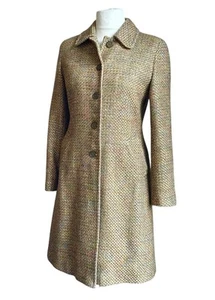 M&S Marks & Spencer Women’s 3/4 Coat Pure Wool Mix Textured Size 12 - Picture 1 of 17