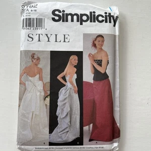 Simplicity 9182 Wedding Dress Sewing Pattern Occasion Bow Bustle Ladies 6-16 - Picture 1 of 6