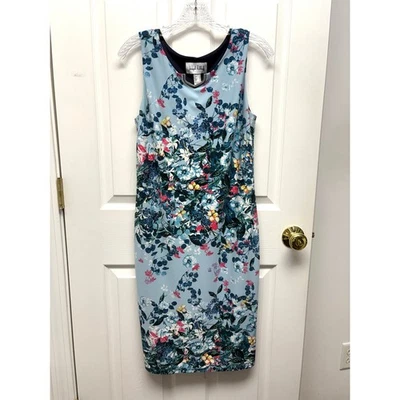 Vestido Joeseph Ribkoff Azul Floral Elastizado Forrado Funda Para Mujer’s Talla 10 Foto 1 de 4