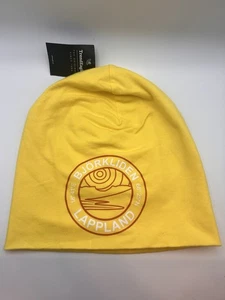 Bjorkliden Lappland Baumwolle Strickmütze Neu mit Etikett Trend Adler gelb Beanie schwedisch - Bild 1 von 8