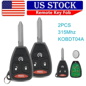 2 For 2007 2008 2009 Dodge Ram 1500 2500 3500 4500 4B Remote Key Fob KOBDT04A - Picture 1 of 7