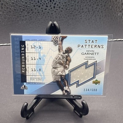 2002-03 Upper Deck Kevin Garnett Stat Patterns Game Used Jersey #134/500 - Image 1 of 2